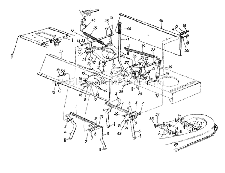 Page B Diagram and Parts List for 13AD674G401 1998 Yard Man Lawn Tractor
